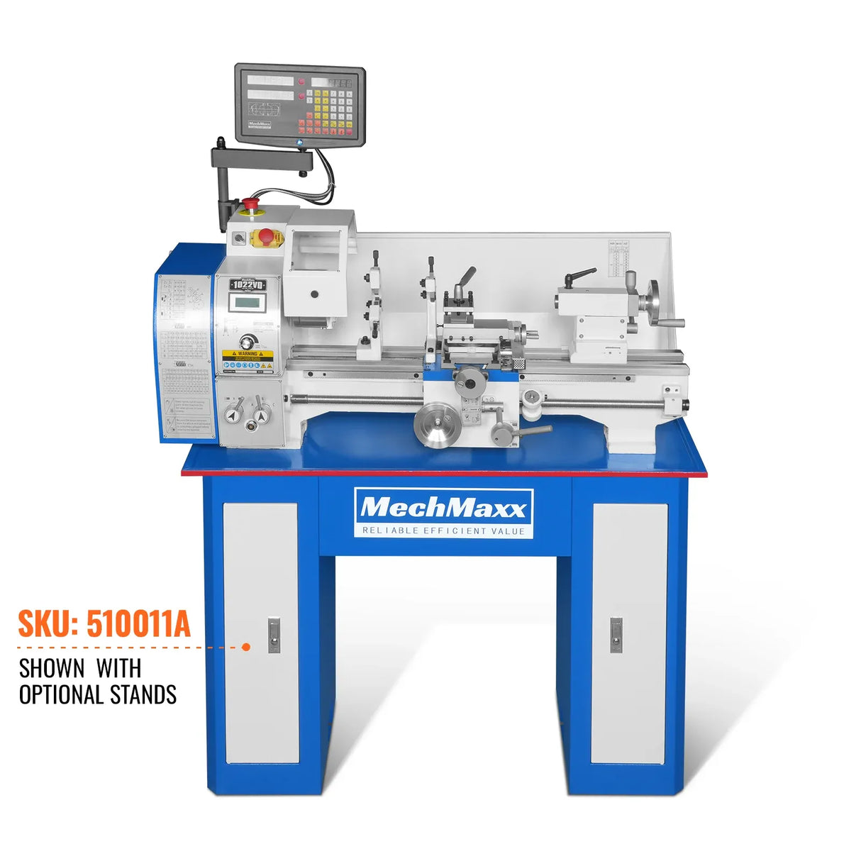 MechMaxx 10x22 Industrial Metal Lathe Machine with DRO, Model 1022VD