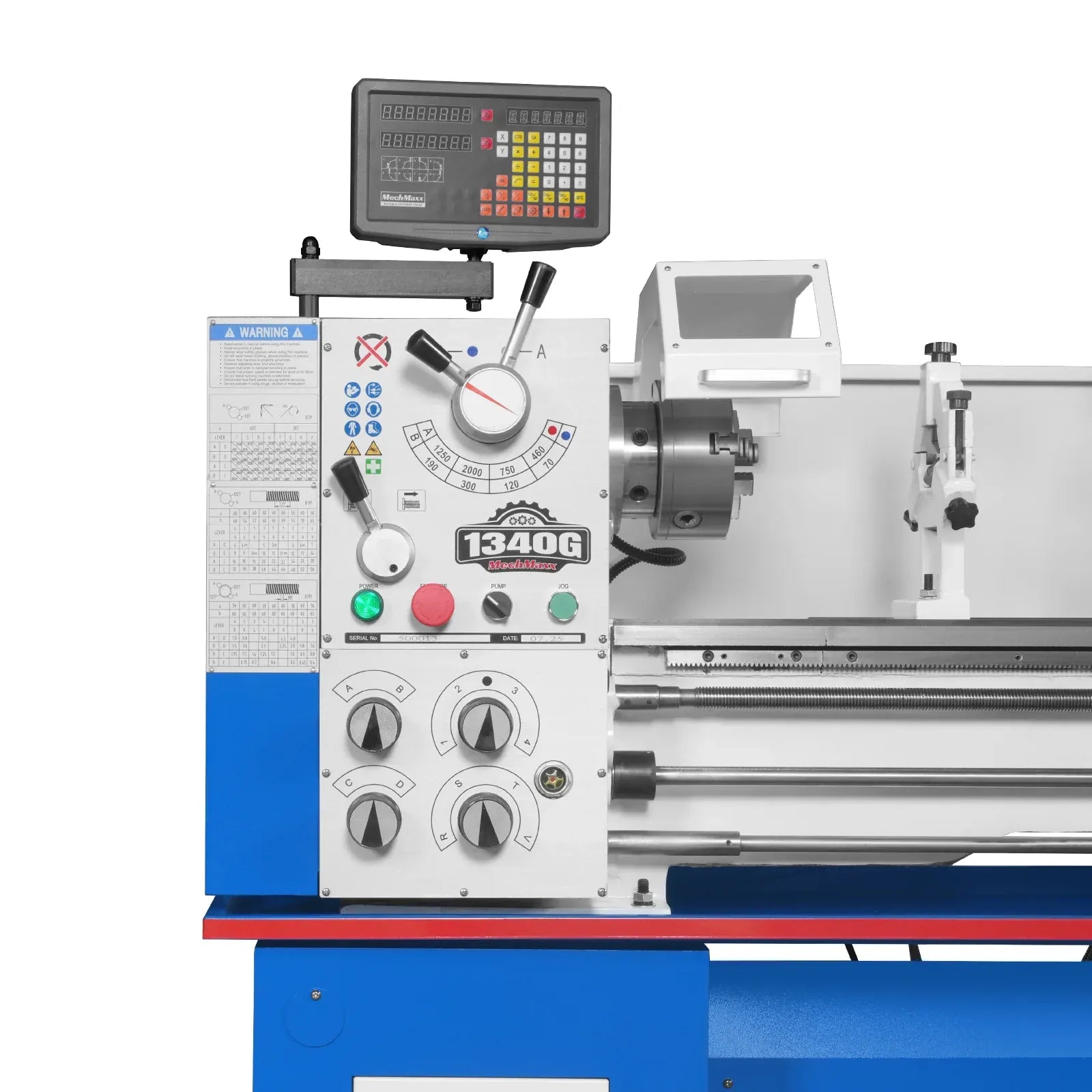 MechMaxx 13x40 Industrial Heavy Duty Metal Lathe, Model 1340G