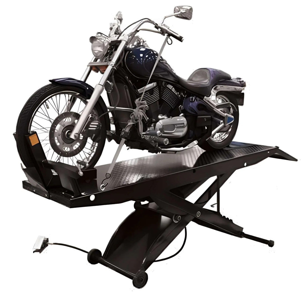 Atlas ACL Air-Operated Motorcycle Lift with Roller Plate and 1,000 lb Capacity