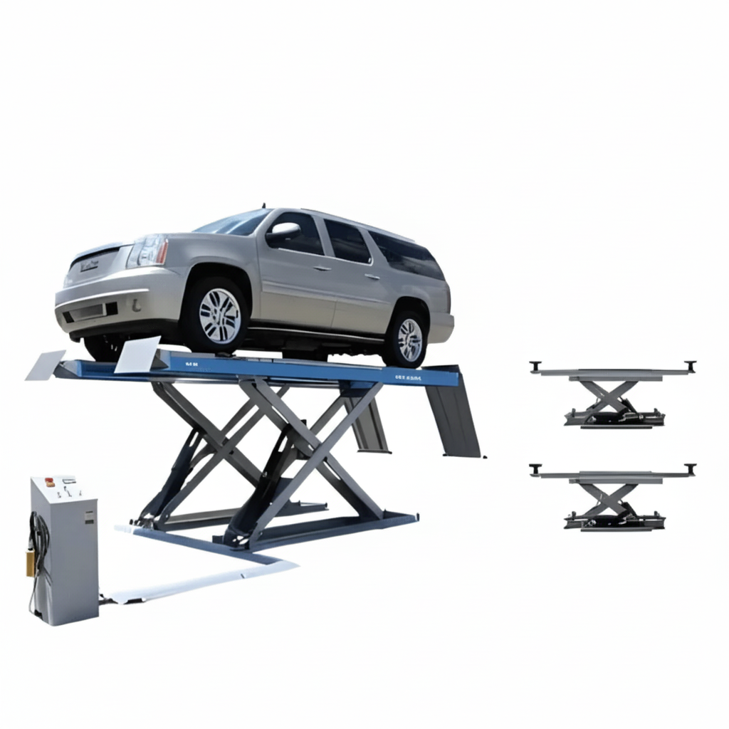 Atlas 12ASL 12,000 lb Alignment Scissor Lift with RJ6 Rolling Jacks Combo