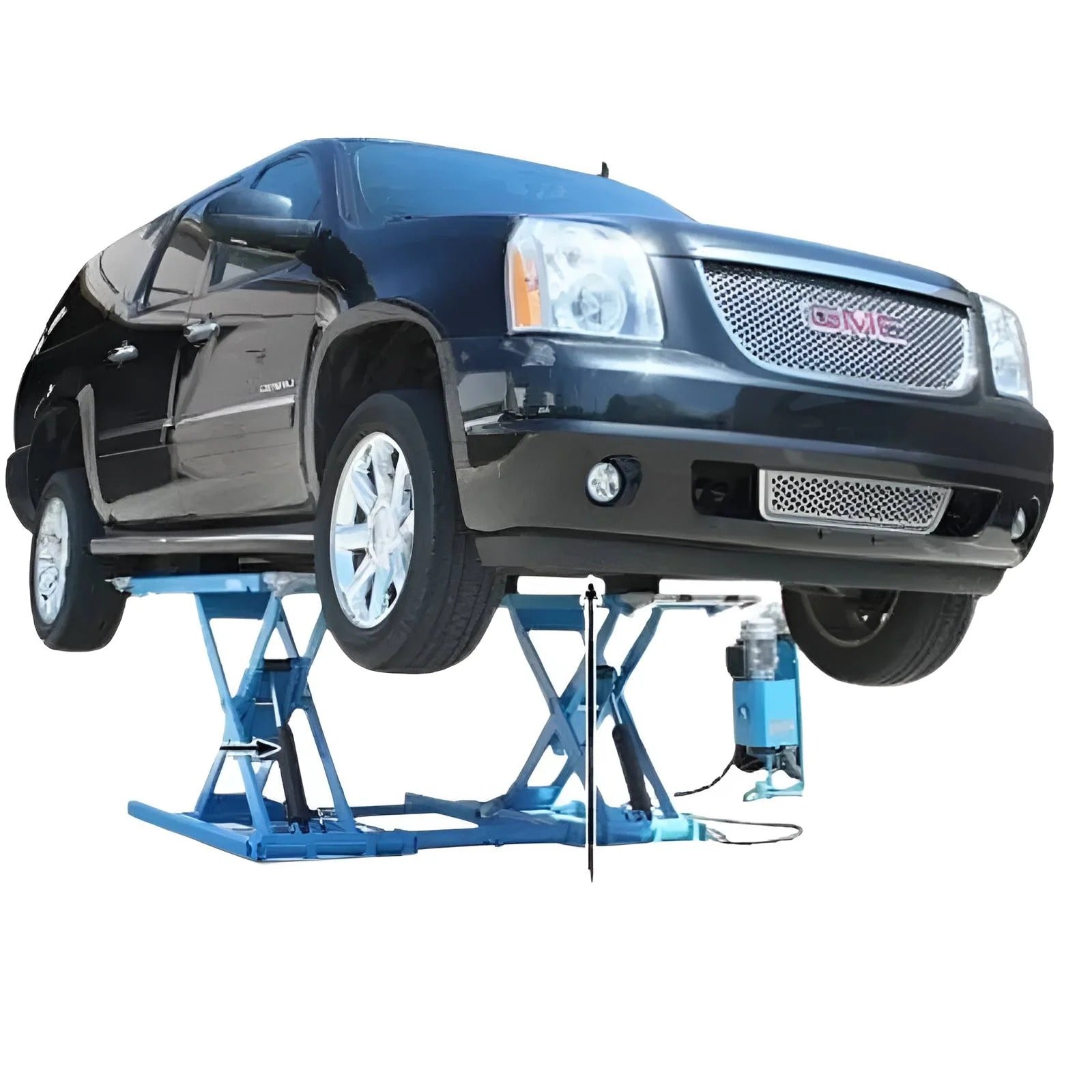 Atlas 7K Kwik-Bay Portable Mid-Rise Scissor Lift with 7,000 lb Capacity and Open Center Design