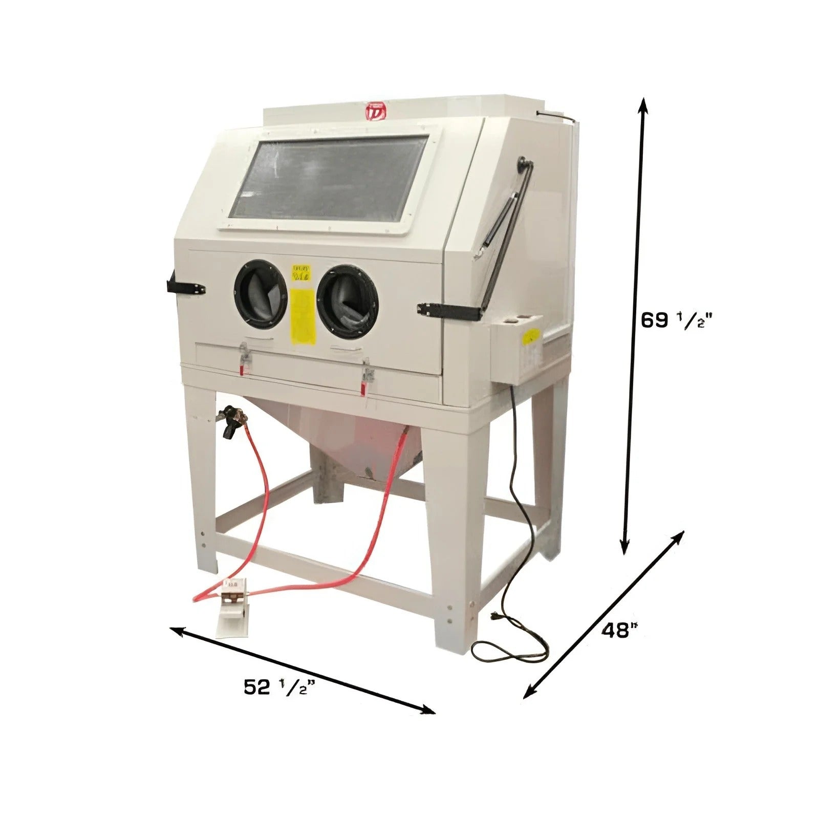 Atlas SBC990 Large Sandblast Cabinet with Vacuum Dust Collection System and Foot Pedal Control
