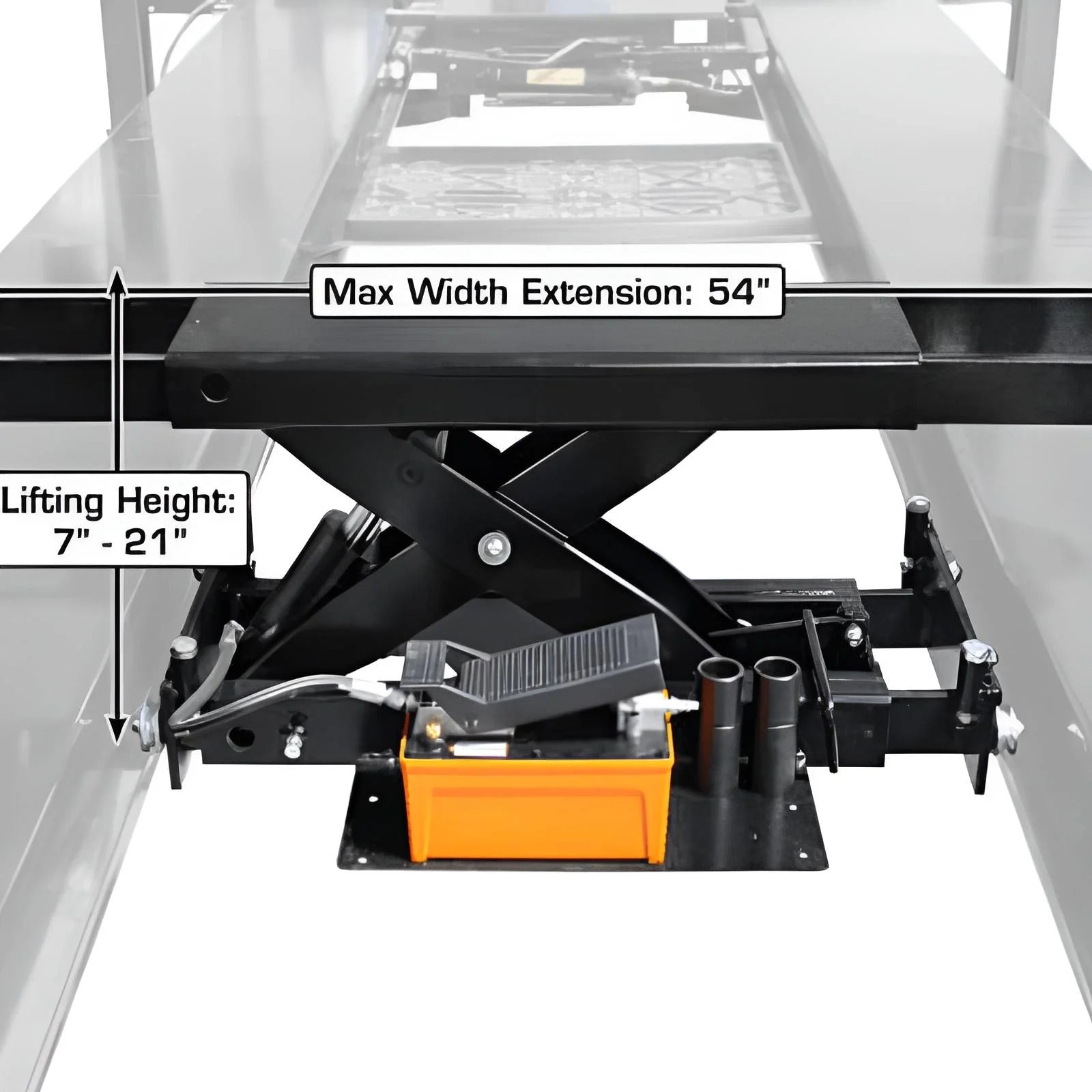 Atlas RJ6 6,000 lb Air/Hydraulic Rolling Bridge Jack – Heavy-Duty Wheel Service Jack for 4-Post Lifts
