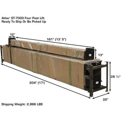 Atlas Garage PRO7000ST 7,000 lb Super-Tall 4-Post Lift – Portable Heavy-Duty Storage Lift