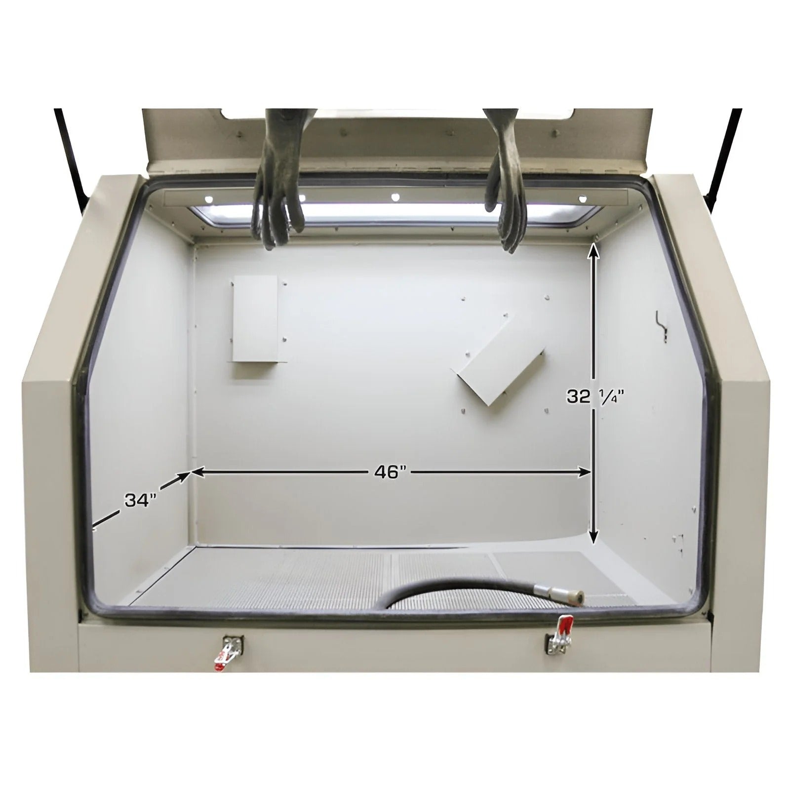 Atlas PSBC990 Extra Large Pressurized Sandblast Cabinet with Vacuum System and LED Lighting