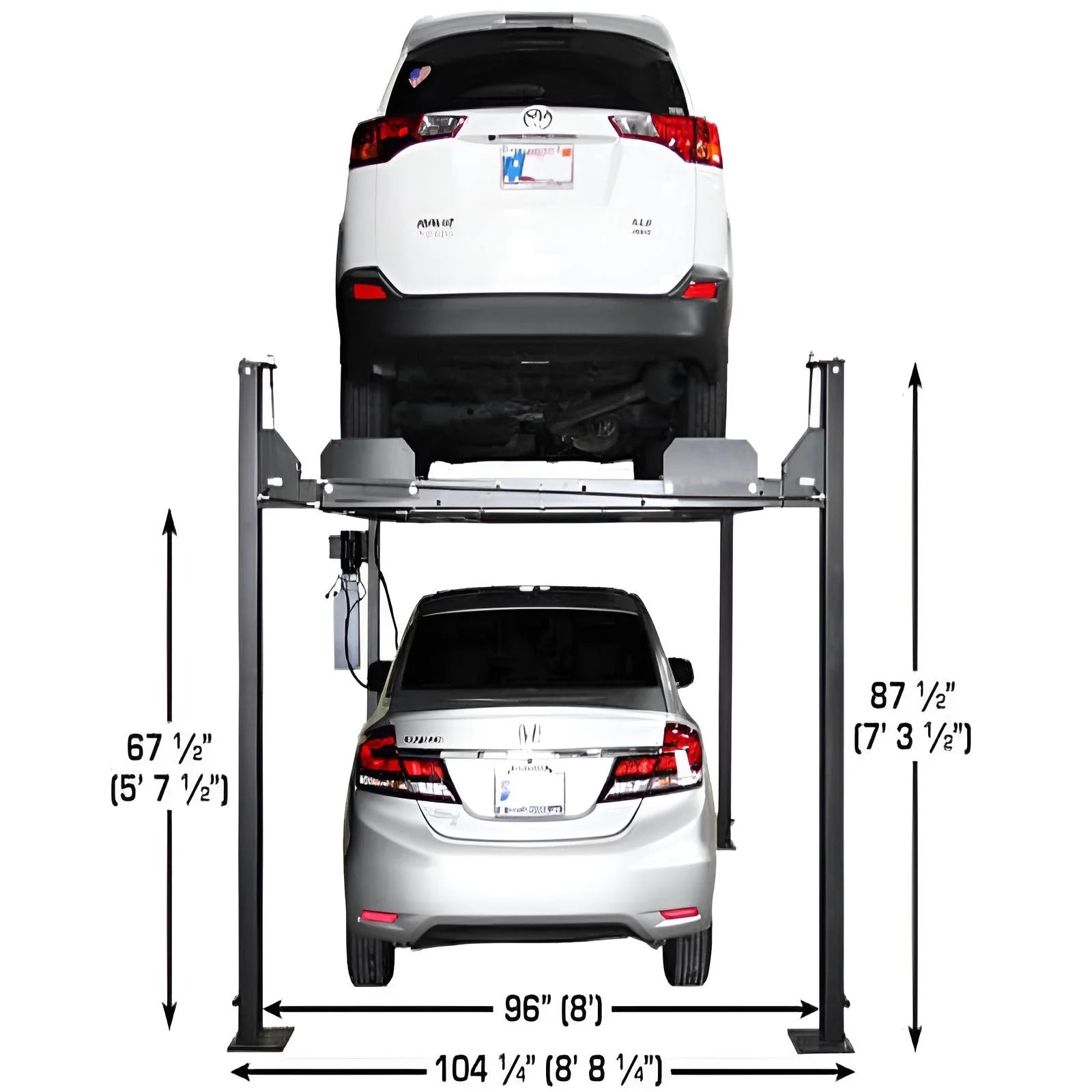 Atlas APEX 8 ALI Certified 8,000 lb 4-Post Lift – Heavy-Duty Garage Storage Lift