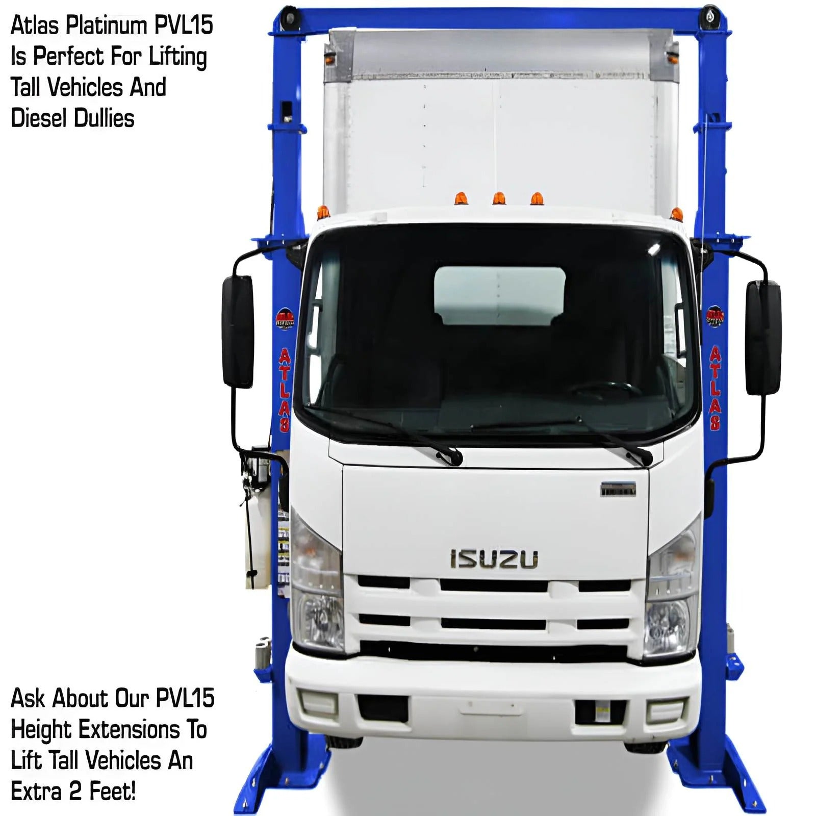 Atlas PVL15 Platinum ALI Certified 15,000 lb 2-Post Lift with Extension Kit