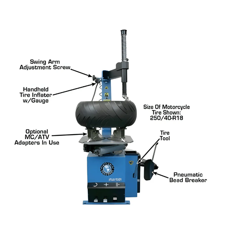 Atlas TC221 Rim Clamp Tire Changer – Swing Arm Tire Machine for Home & Light Commercial Use