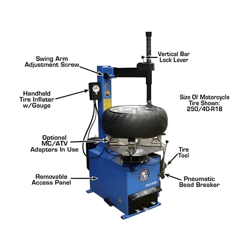 Atlas TC229 Rim‑Clamp Tire Changer with Beadblaster