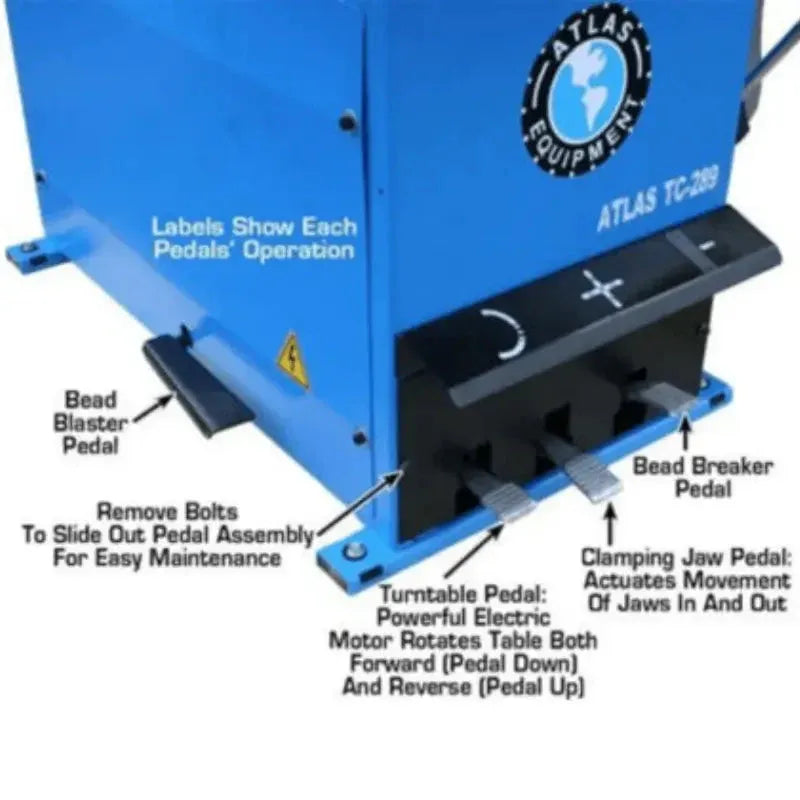 Atlas TC289 Motorcycle Tire Changer with WB11 Wheel Balancer Deluxe Combo