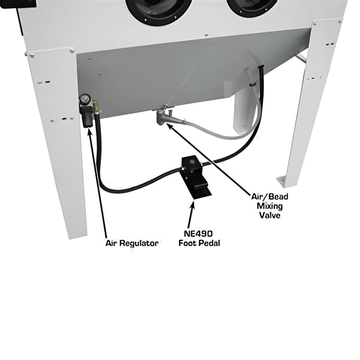 Atlas SBC420 Sandblast Cabinet with Integrated Vacuum System