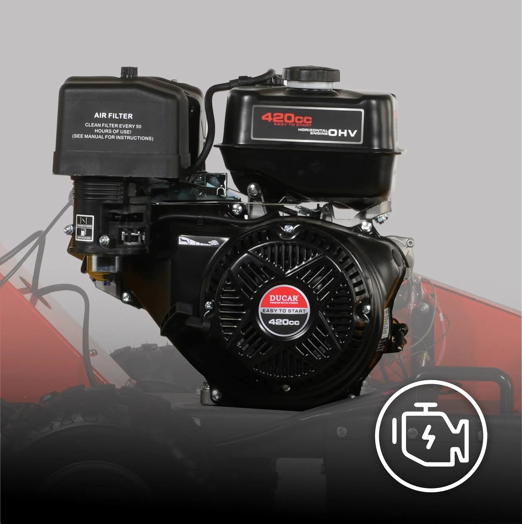 MechMaxx 15" 15HP 420cc DUCAR E-Start Stump Grinder with Tow Bar, Model SG380
