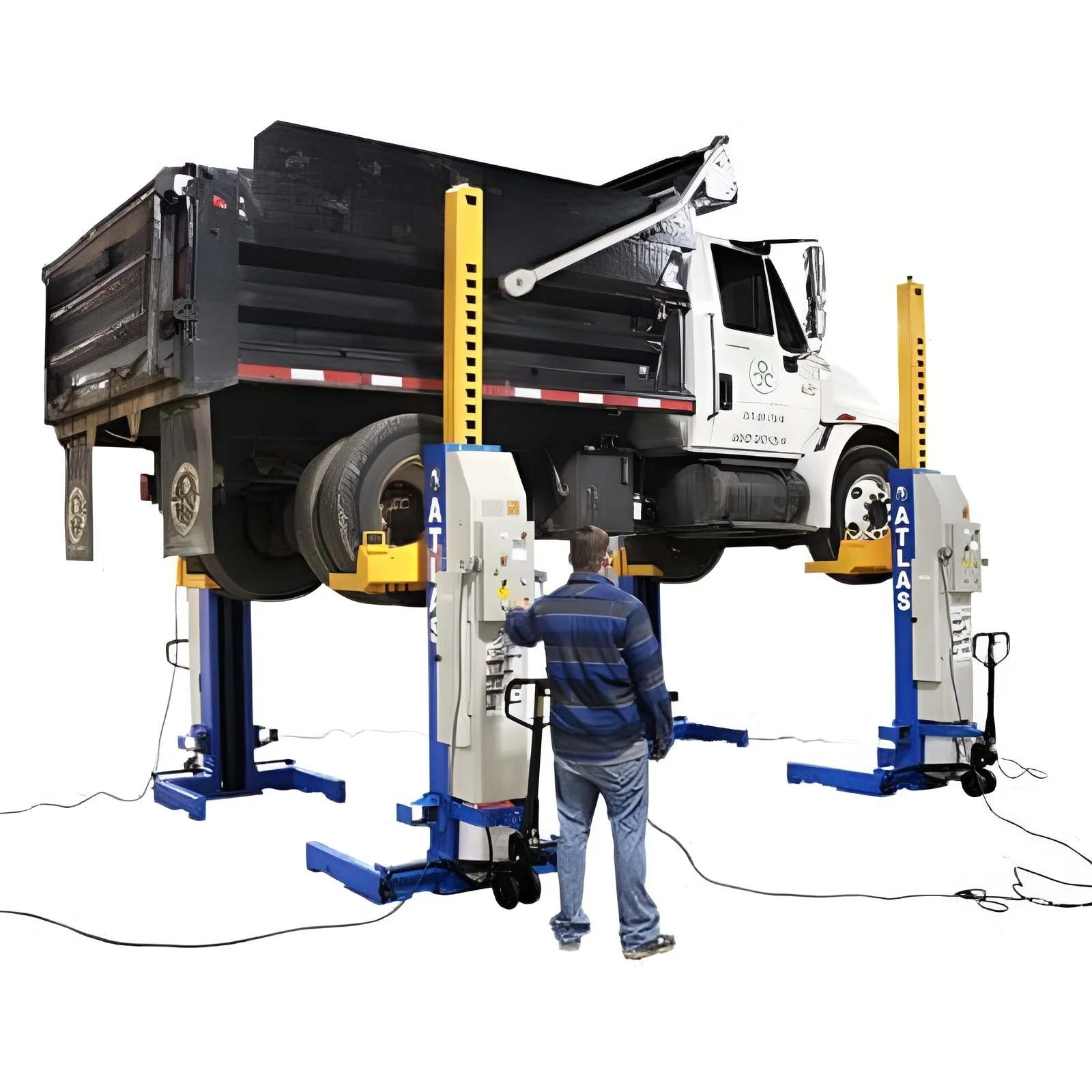 Atlas ALI Certified 74,000 lb Battery-Powered Mobile Column Lift System
