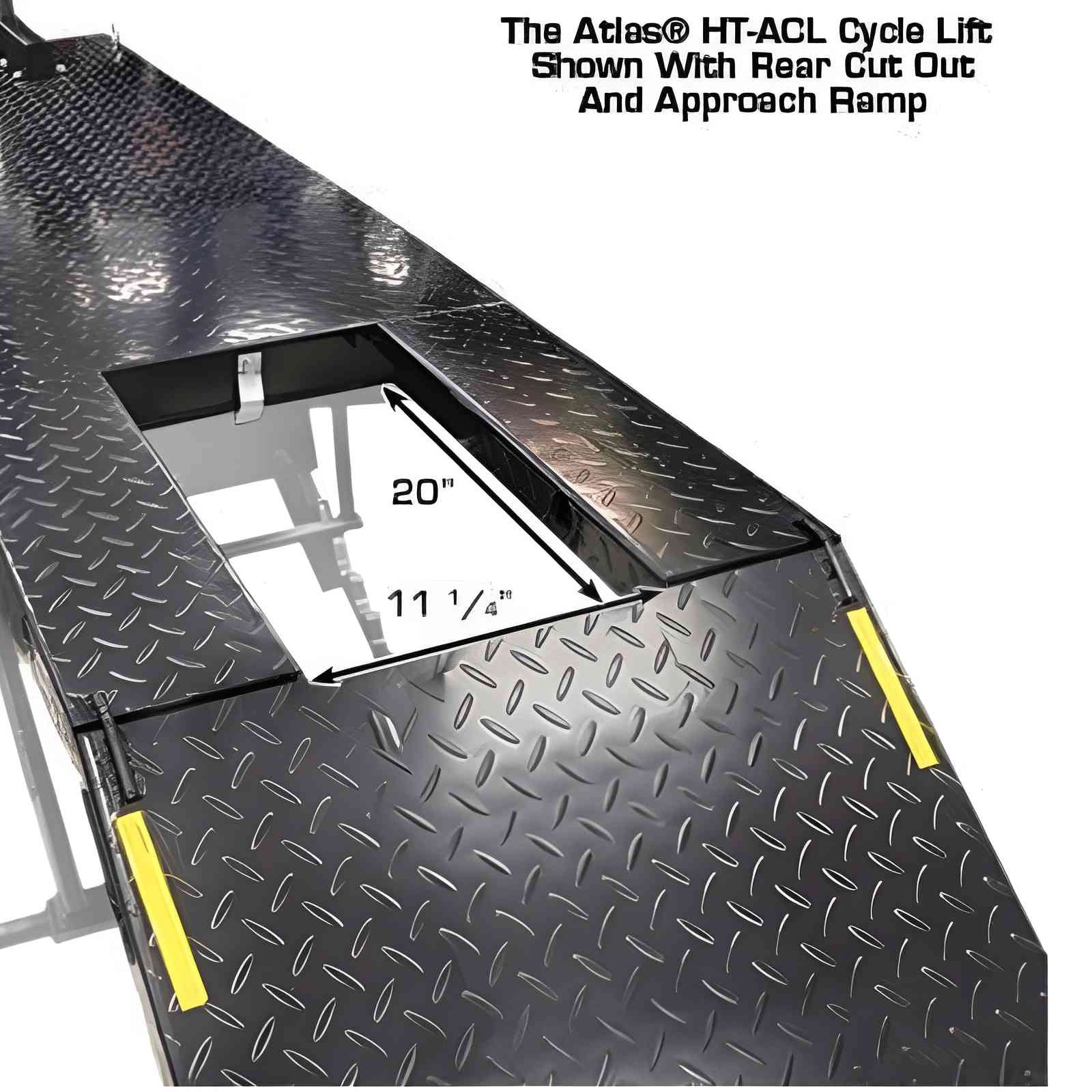 Atlas ACL Air-Operated Motorcycle Lift with Roller Plate and 1,000 lb Capacity