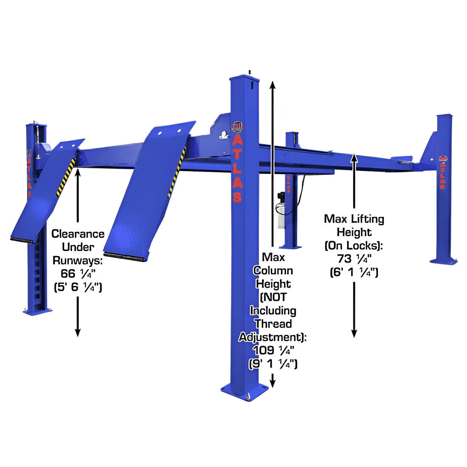 Atlas Platinum 14,000 lb ALI Certified 4-Post Alignment Lift – Commercial Grade