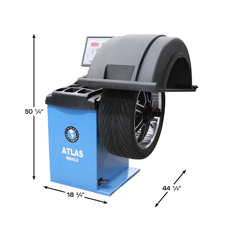 Atlas WB49-2 Premium 2D Computer Wheel Balancer – Auto Data Entry & High-Precision Balancing