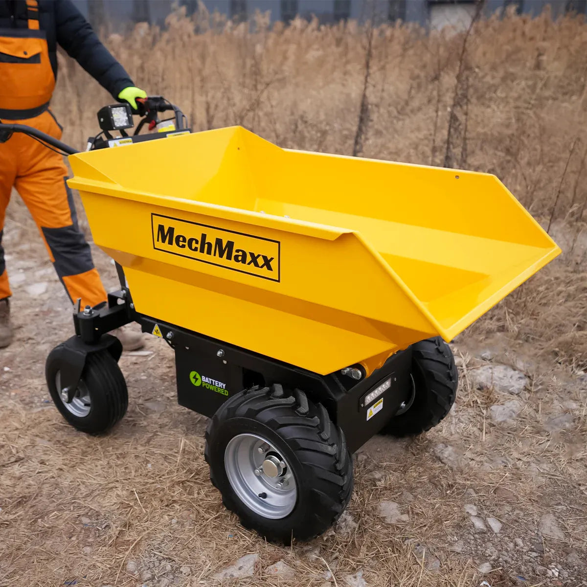 MechMaxx 1100 lb Battery Powered Electric Mini Dumper with 1000W 48V Brushless Motor, Model E50