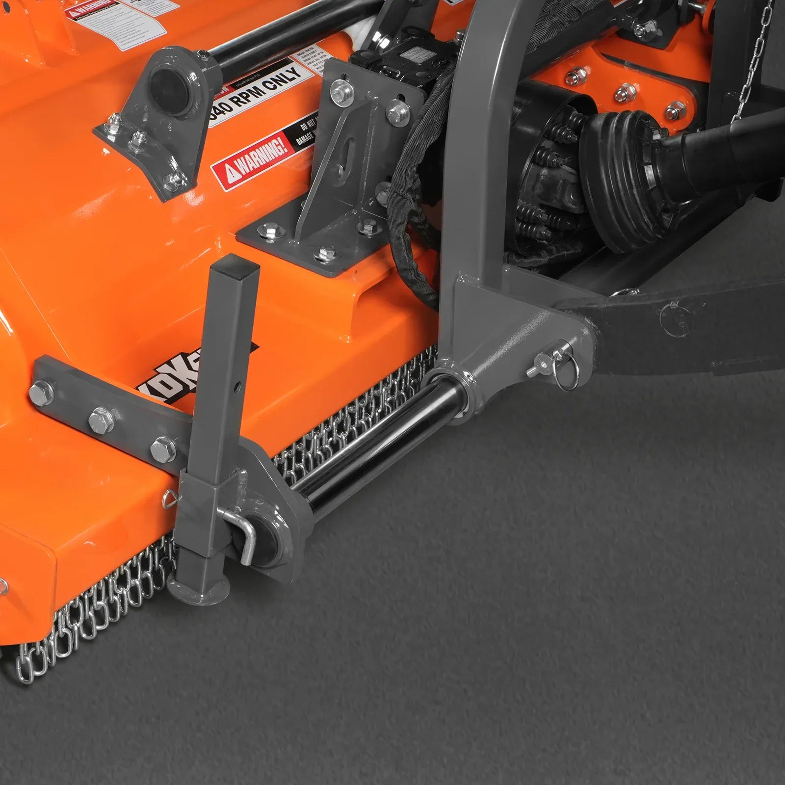 MechMaxx 63" Heavy Duty PTO Flail Mower with Hydraulic Side Shift, 3-Point Hitch, 50–75HP, Model KDK63H