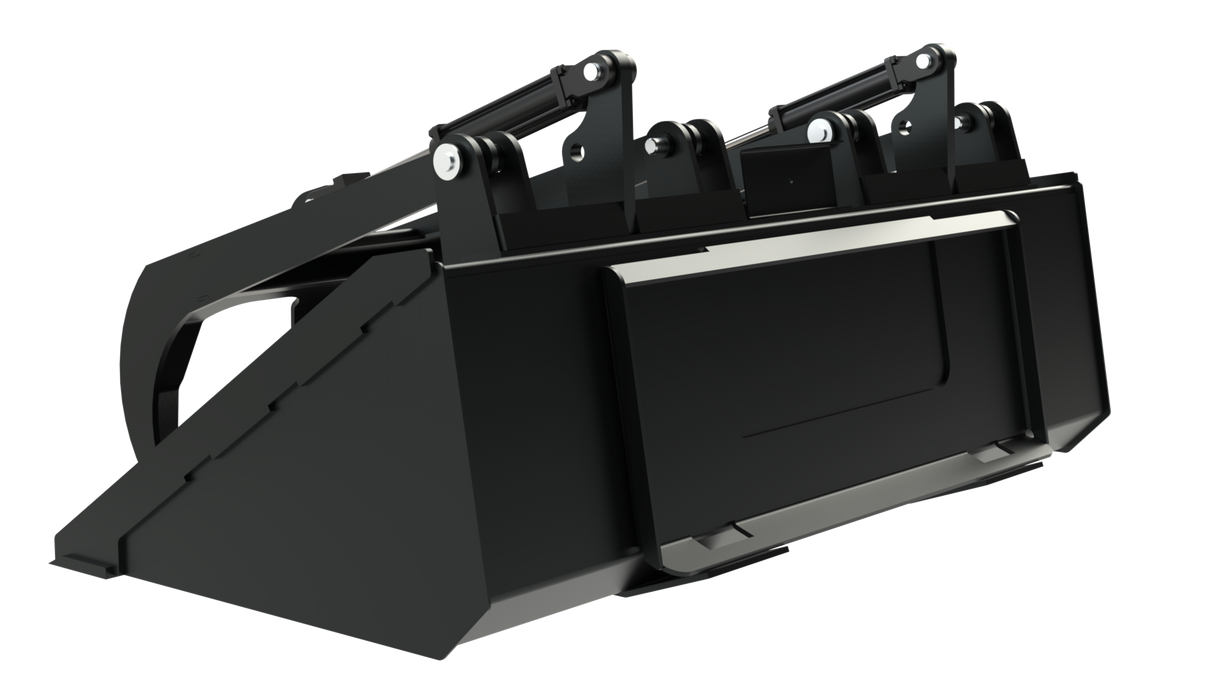 Top Dog Attachments 78" Low Profile Dirt Bucket with Grapple for Skid Steers — view 4