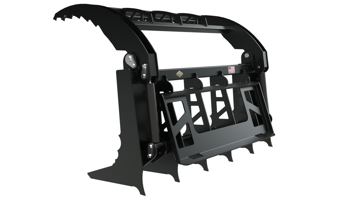 Top Dog Attachments 60" Granite Grapple for Compact Tractors and Skid Steers with John Deere Mounts