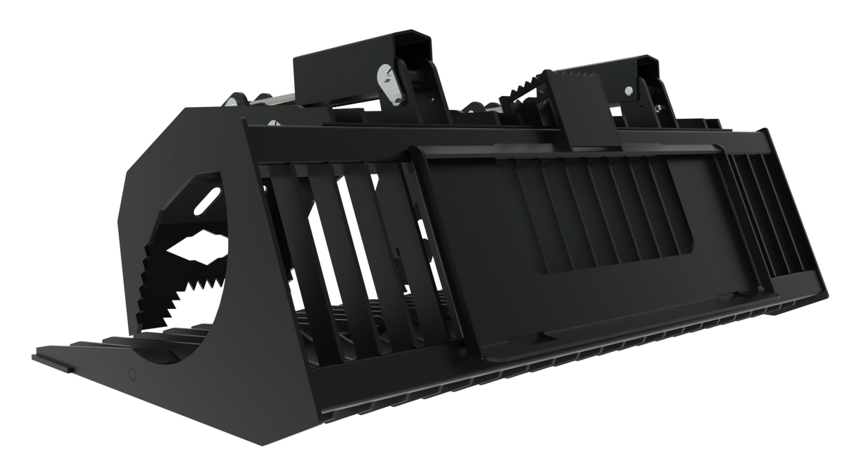 Top Dog Attachments 75" Heavy Duty Brush Bucket with Grapple for Skid Steers — view 4