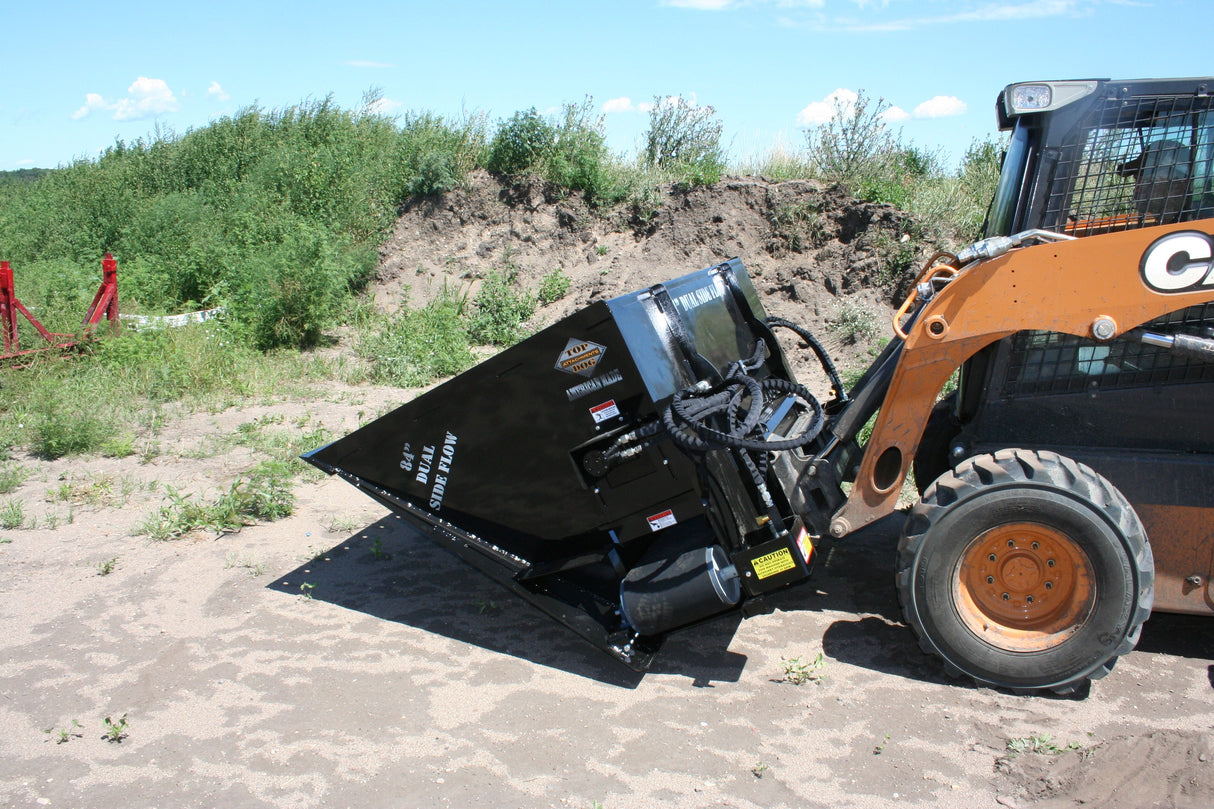 Top Dog Attachments 72" High Capacity Side Flow Bucket with Beater Bar, Light Material — view 2