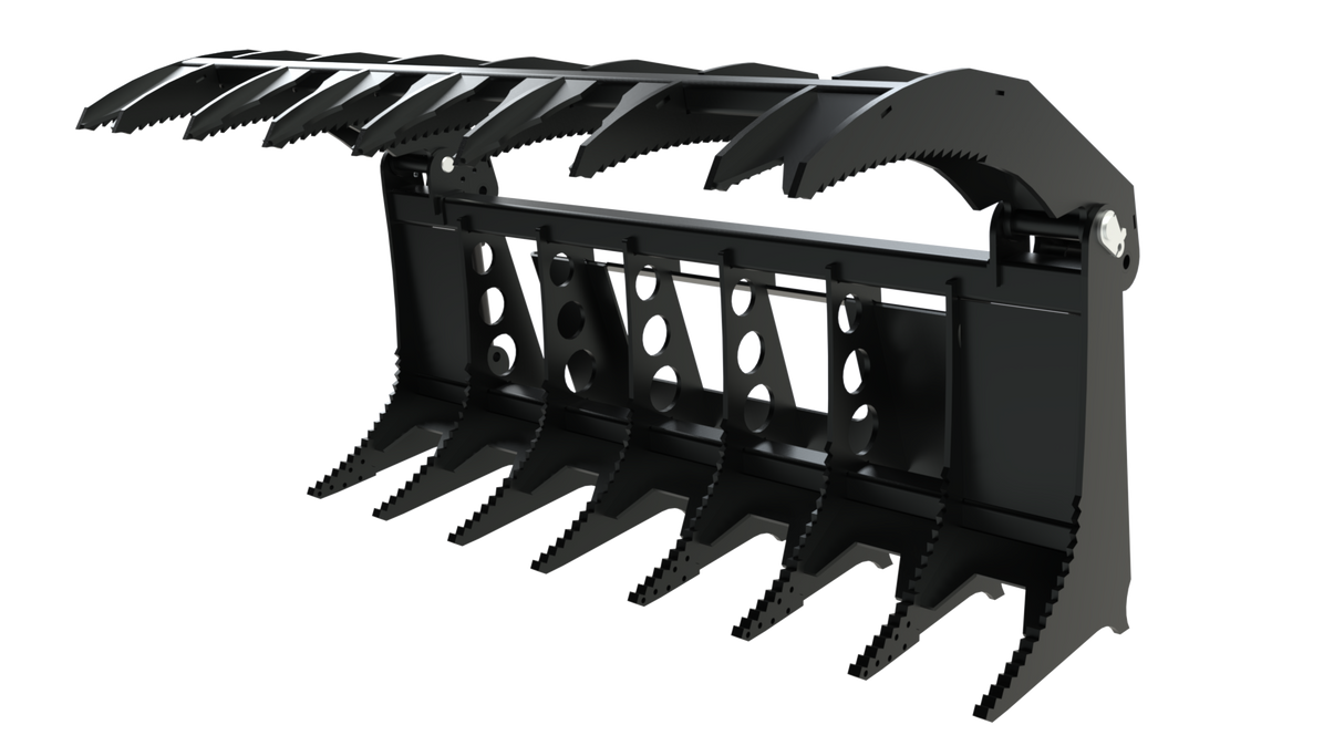 Top Dog Attachments 72 Inch Rake Grapple, Single Arm, for Skid Steers