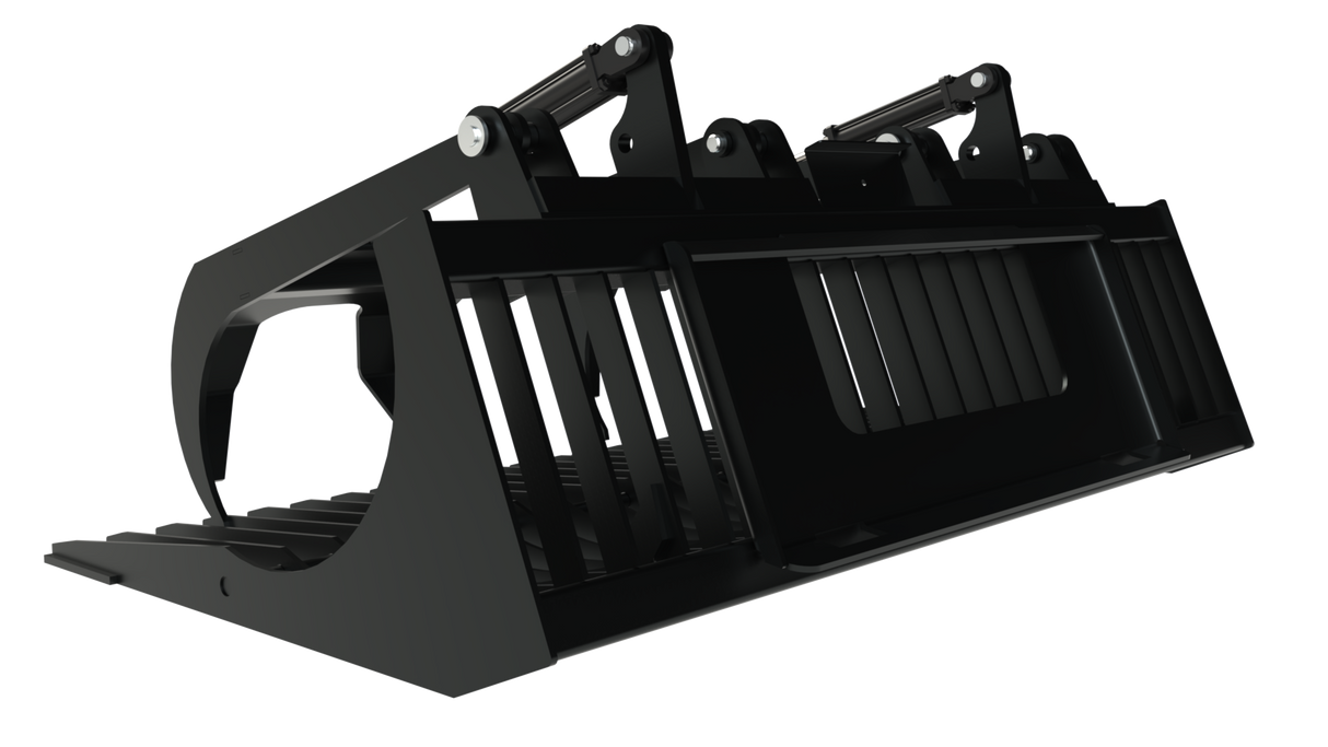 Top Dog Attachments 75" Brush Bucket with Grapple for Skid Steers