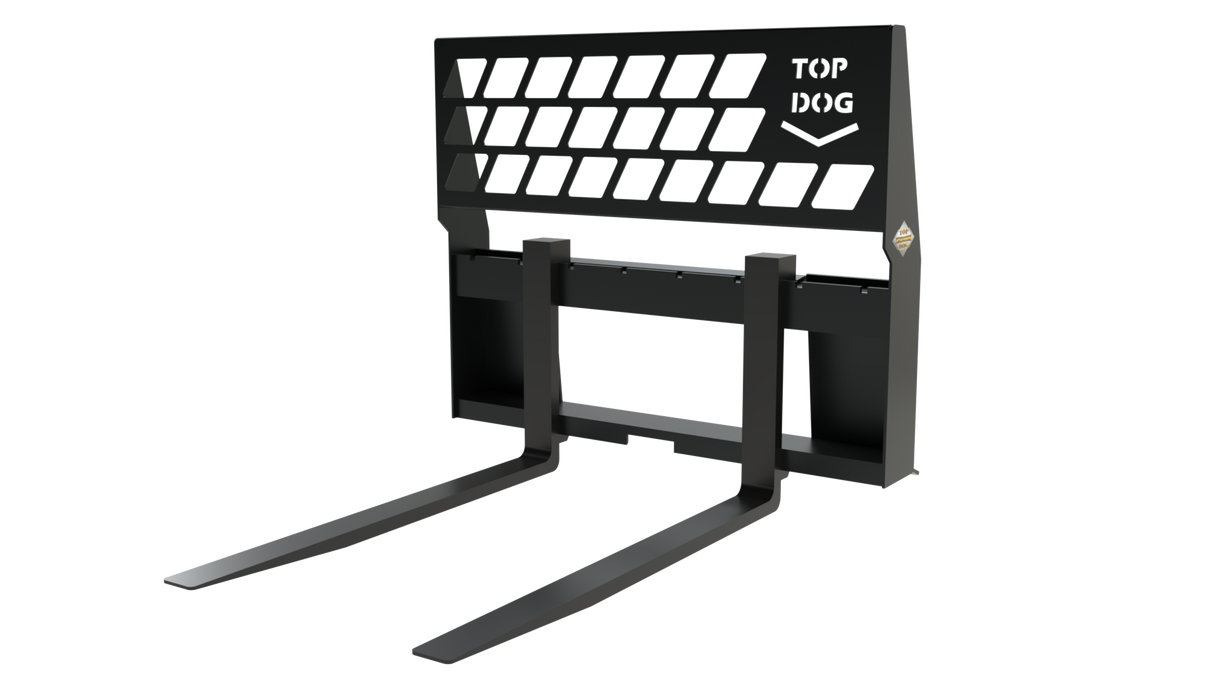 Top Dog Attachments FF55 Pallet Forks and Frame for Skid Steers, 4,400 lb Capacity