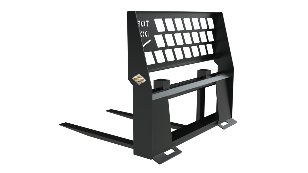 Top Dog Attachments FF55 Pallet Forks and Frame for Skid Steers, 4,400 lb Capacity
