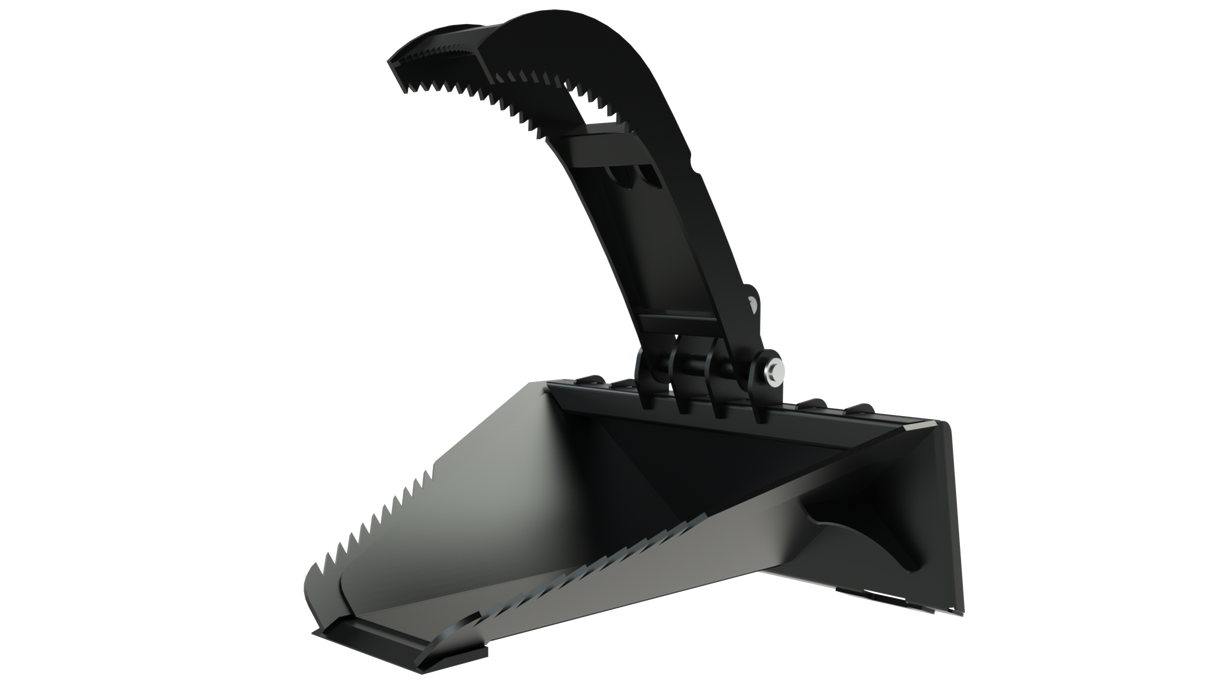Top Dog Attachments Stump Bucket with Grapple for Skid Steers