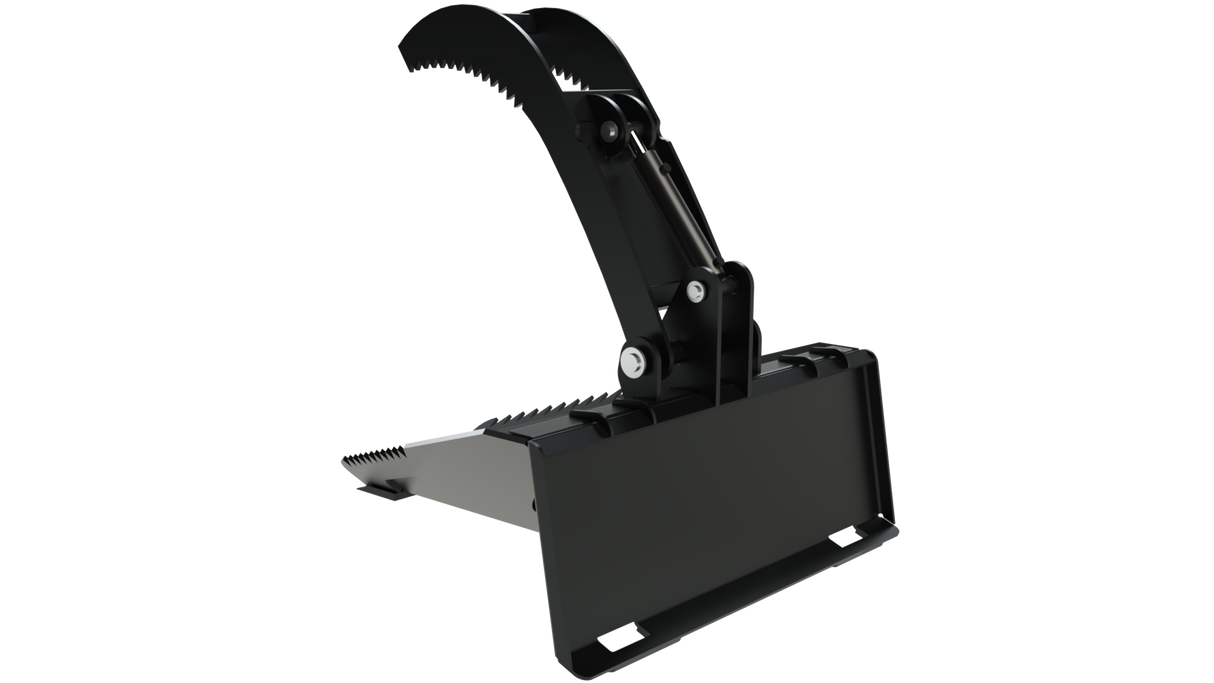 Top Dog Attachments Stump Bucket with Grapple for Skid Steers