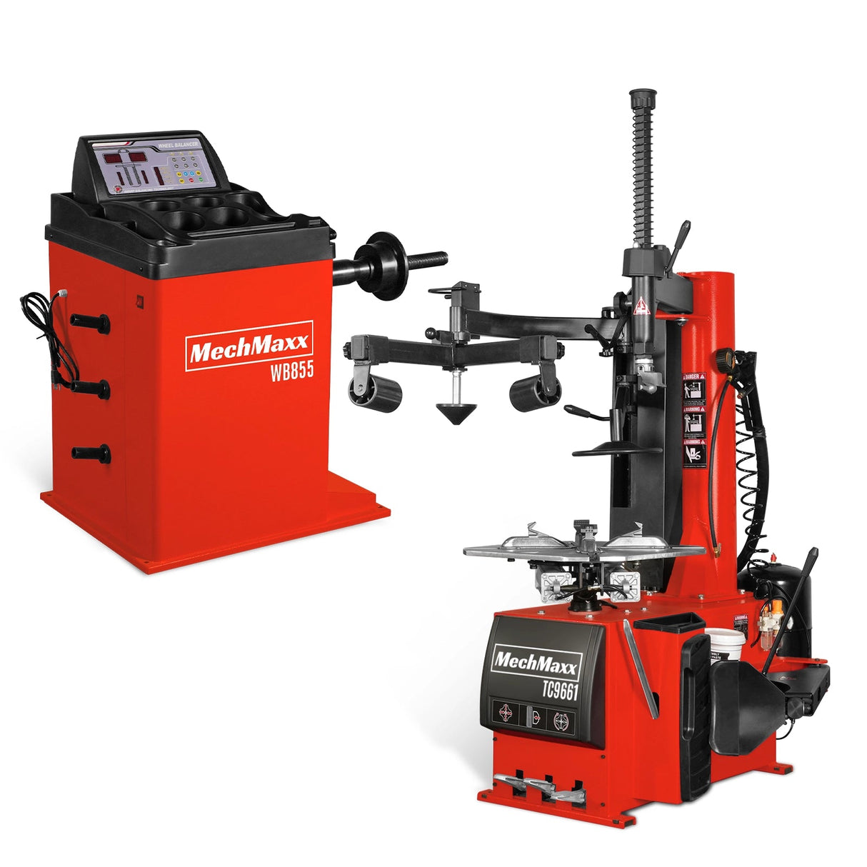 MechMaxx TC9661 + WB855 Tire Changer and Wheel Balancer Combo