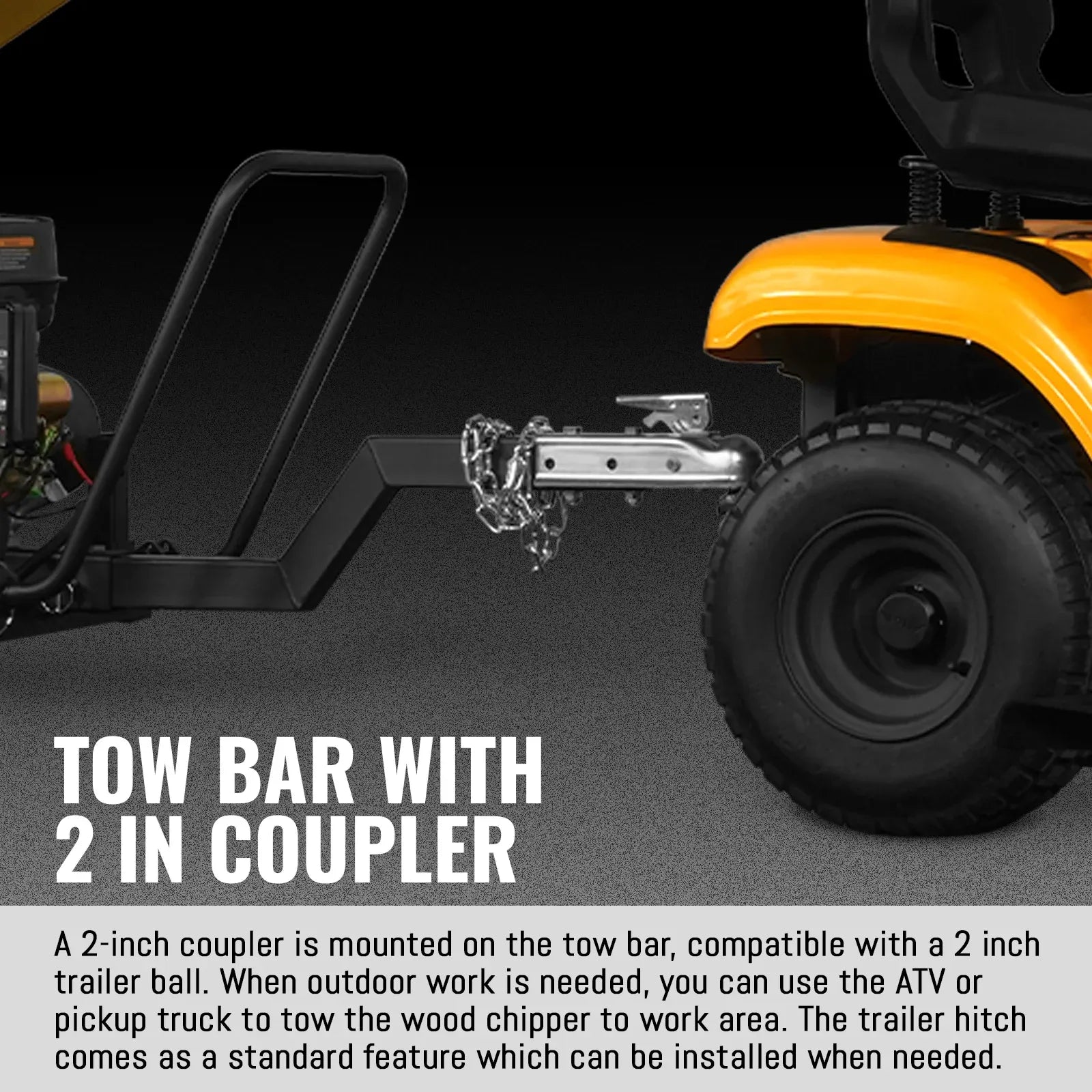 MechMaxx 5" 15HP 420cc DUCAR E-Start Drum Wood Chipper with Tow Bar, Model PGS1500
