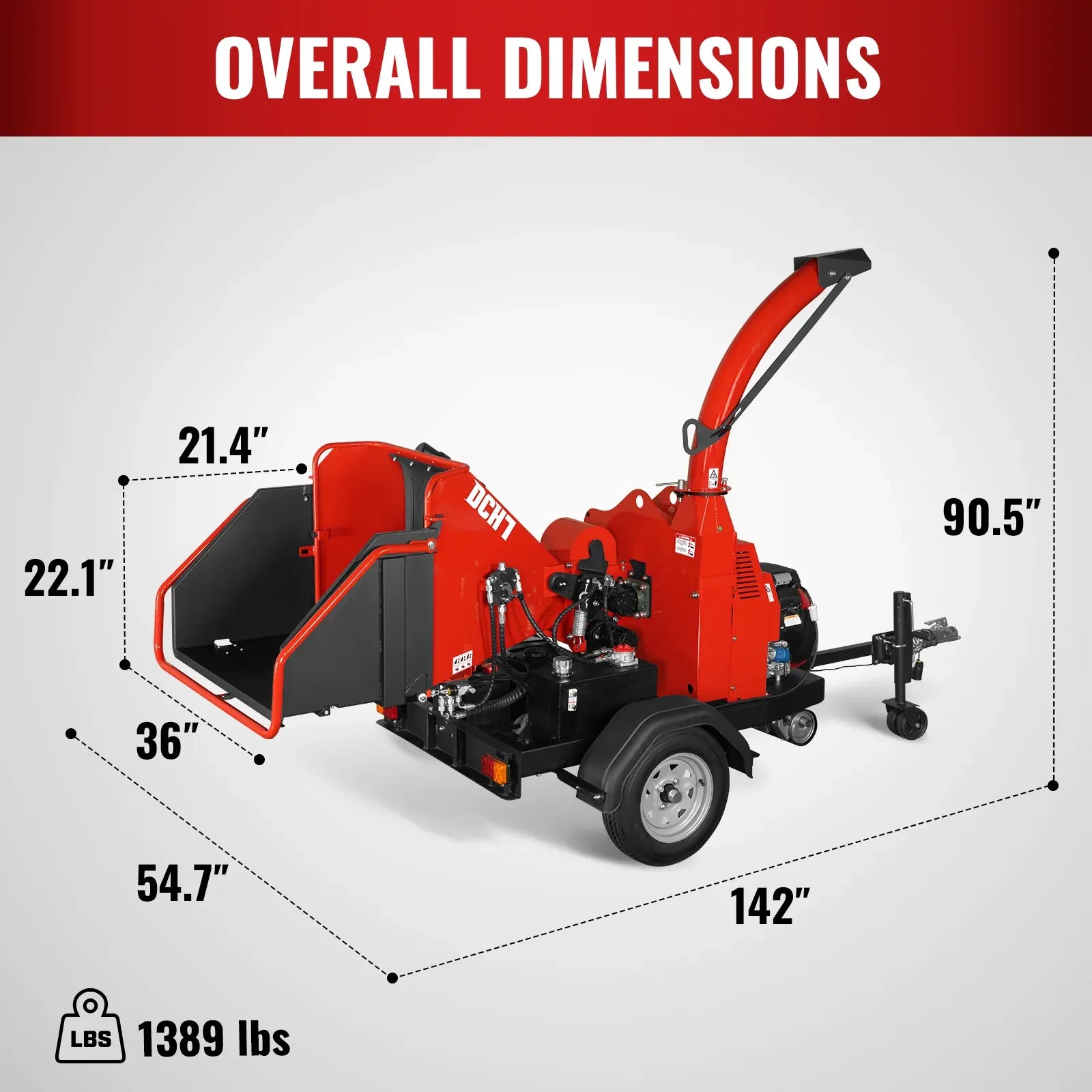 MechMaxx 7" HONDA GX690 22HP Hydraulic Feed Wood Chipper, Model DCH7