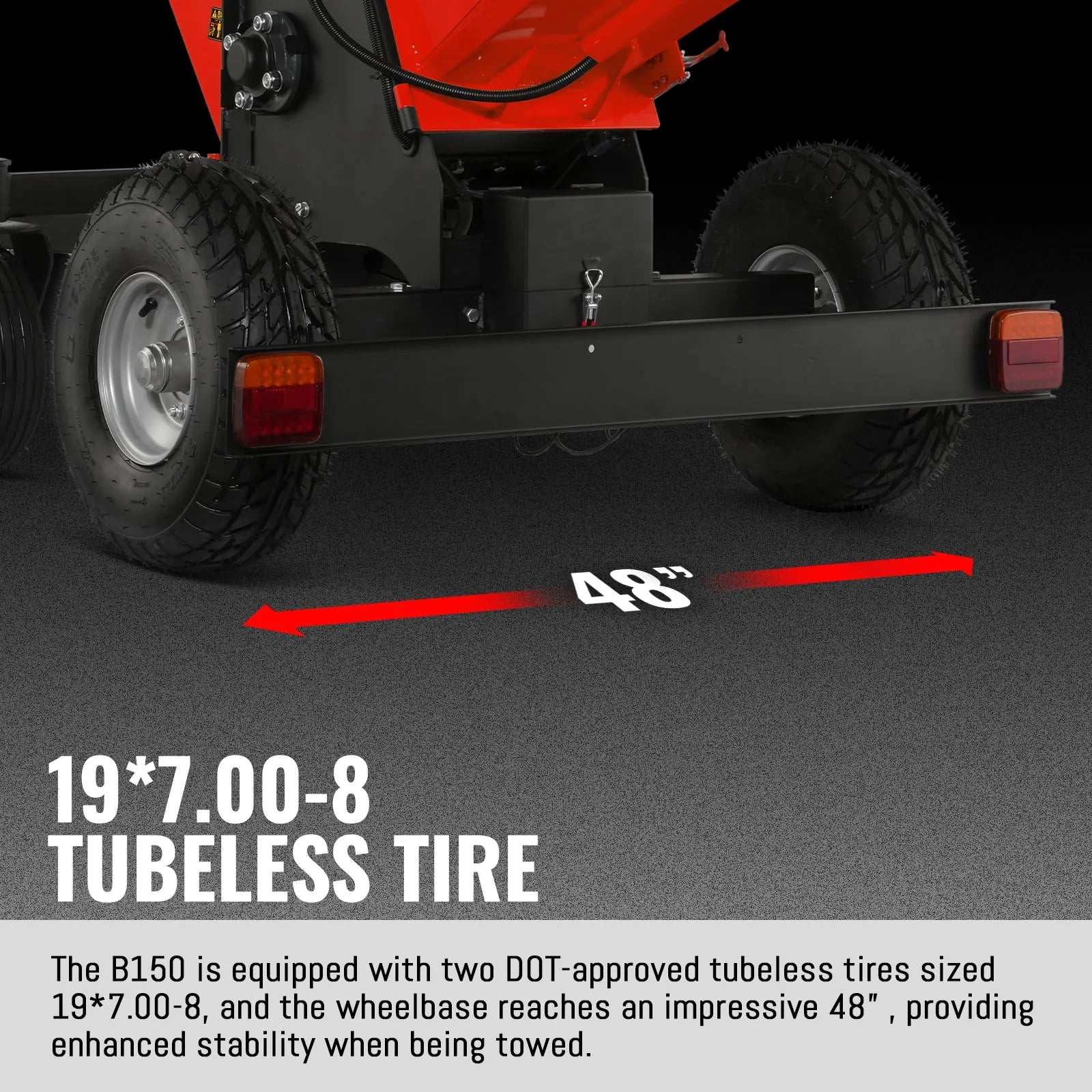MechMaxx 6" 14HP 429cc KOHLER 4-Wheel Drum Wood Chipper with Taillight, Model B150