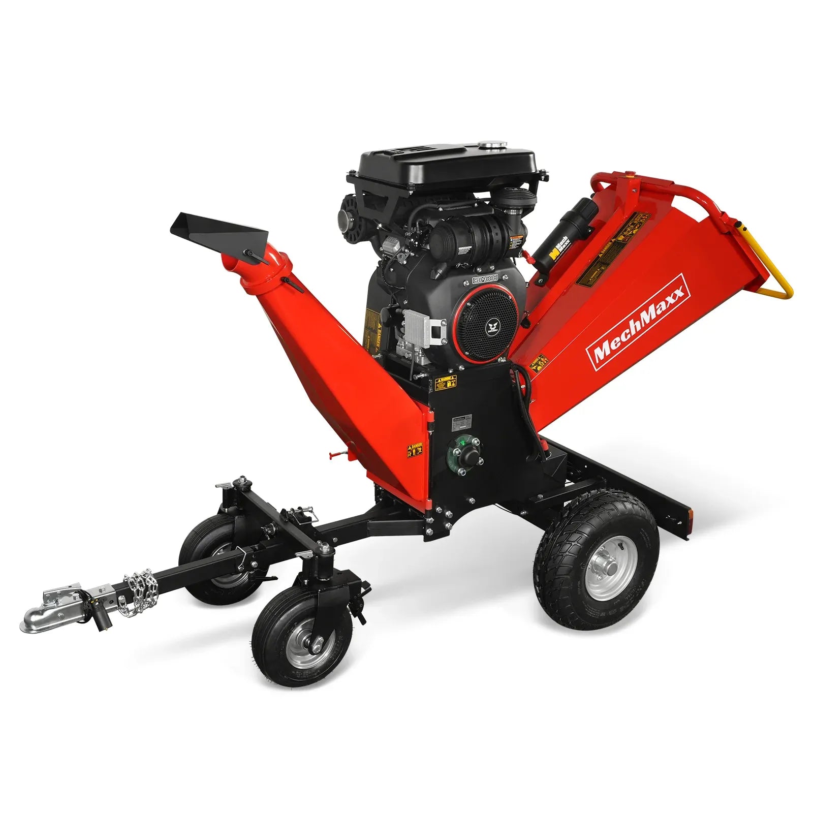 MechMaxx 8" 35HP 1000cc ZONSEN 4-Wheel Drum Wood Chipper with Taillight, Model B200