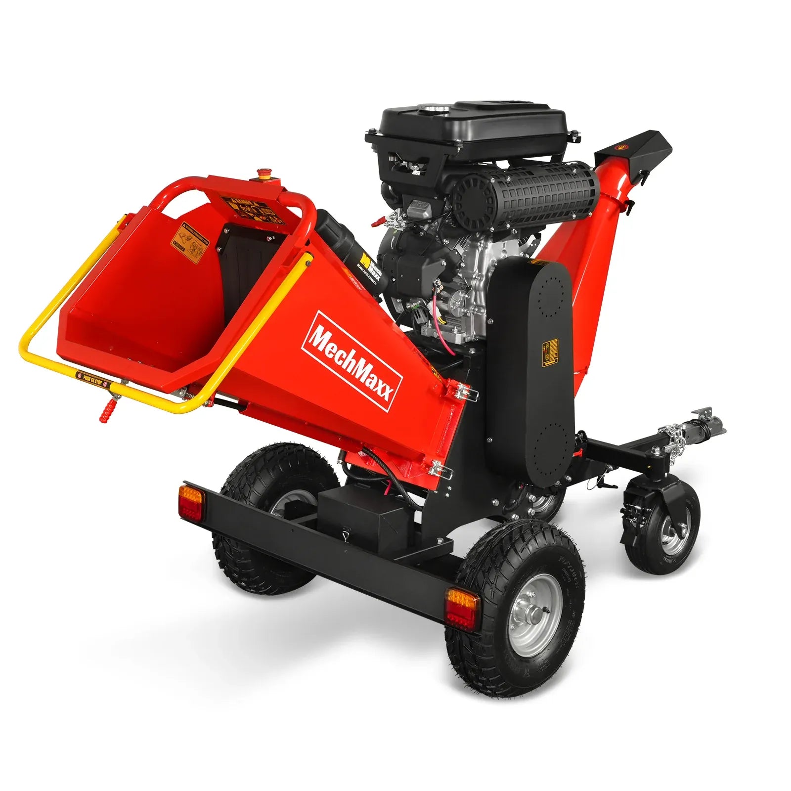 MechMaxx 8" 35HP 1000cc ZONSEN 4-Wheel Drum Wood Chipper with Taillight, Model B200
