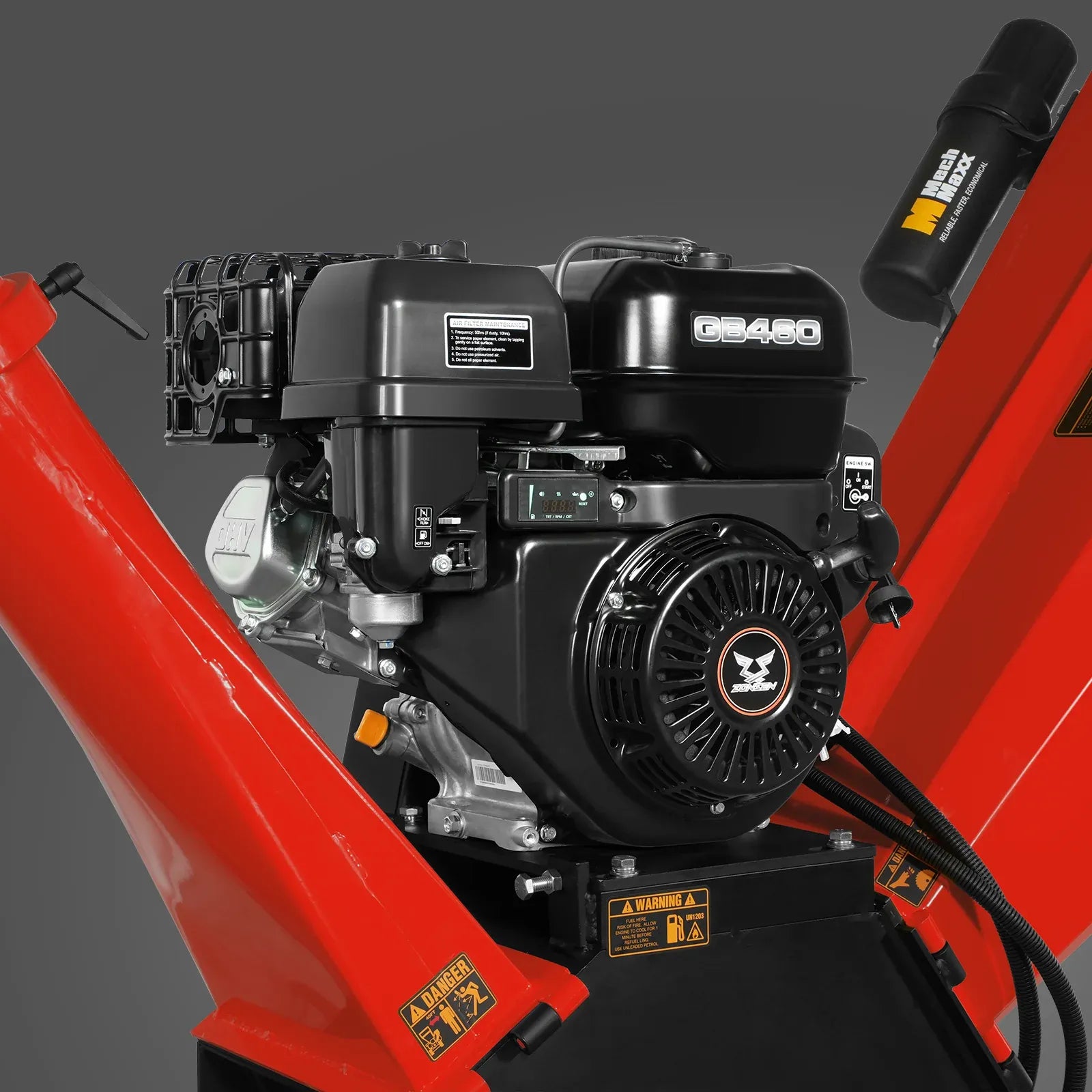 MechMaxx 5" 15HP 459cc ZONSEN E-Start Gas Powered Wood Chipper, Model GS1500