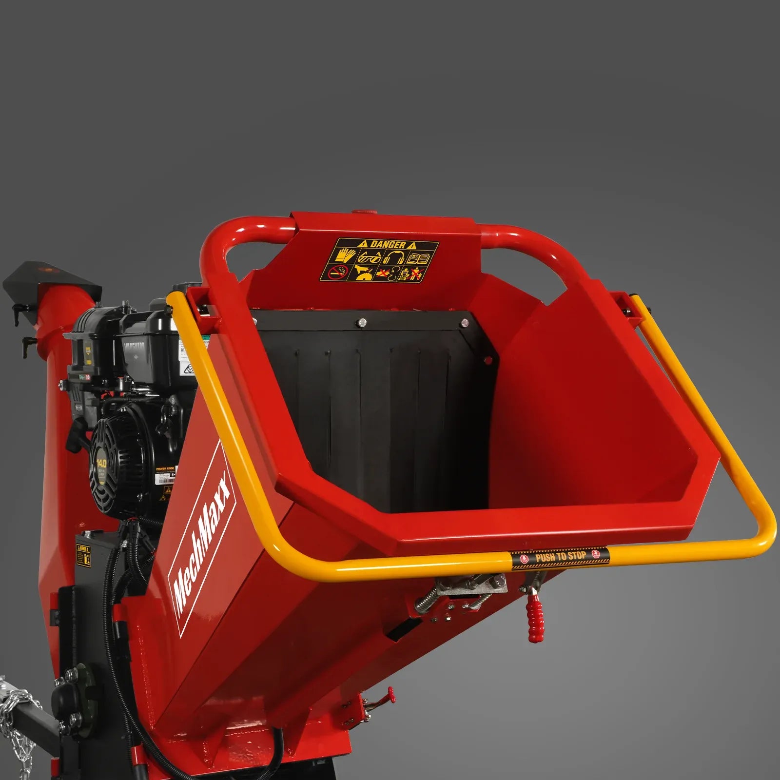 MechMaxx 6" 14HP 408cc VANGUARD E-Start Drum Wood Chipper, Model P4206