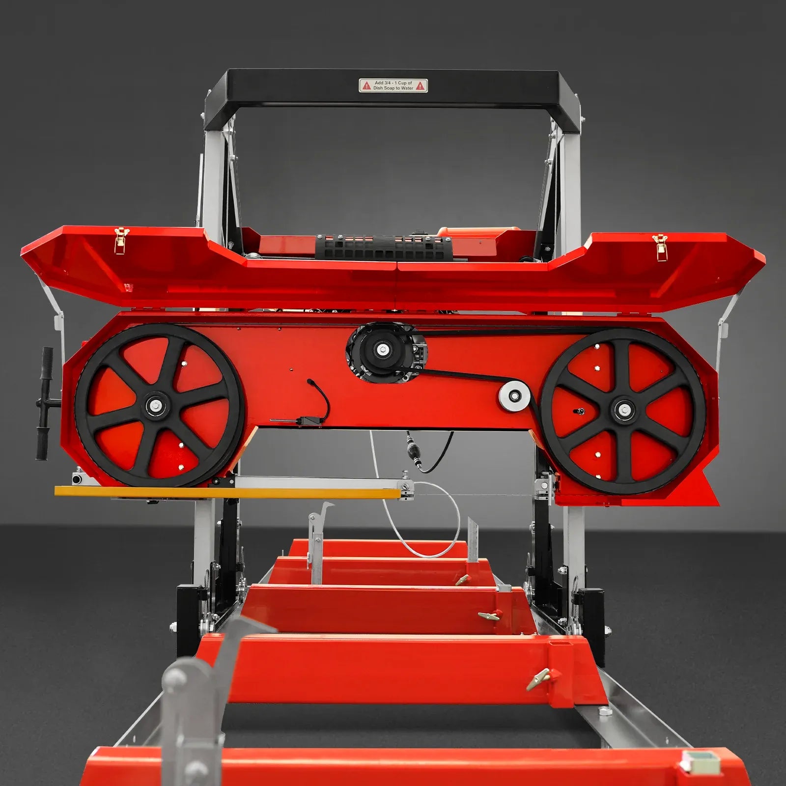 MechMaxx 36" MAX Portable Sawmill with 25HP 750cc ZONSEN V-Twin Engine, 35" Board Width, 20' Track Length with 10 Blades Included, Model SM-36MAX