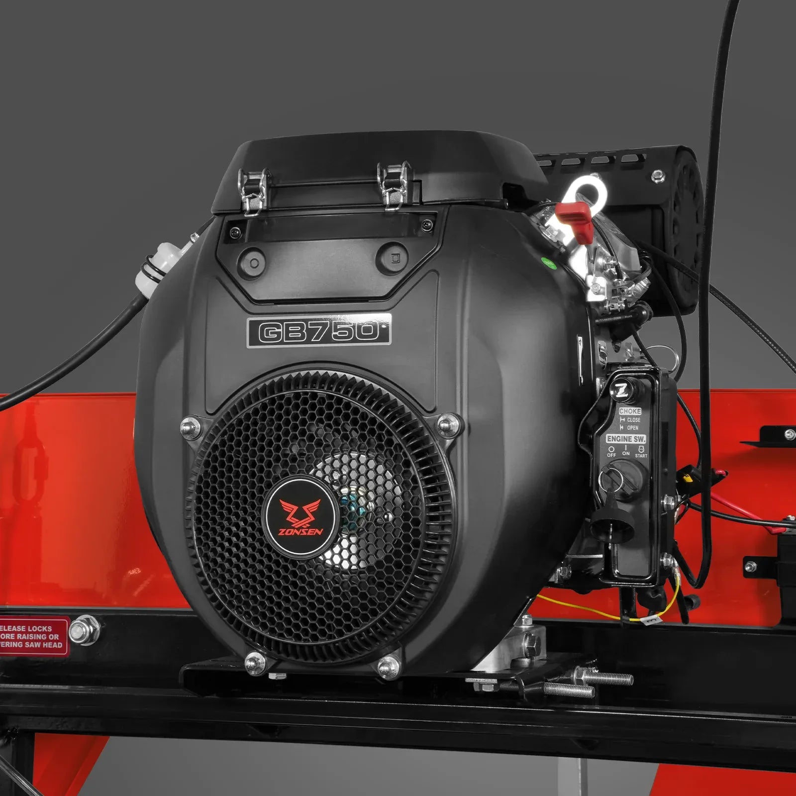 MechMaxx 36" MAX Portable Sawmill with 25HP 750cc ZONSEN V-Twin Engine, 35" Board Width, 20' Track Length with 10 Blades Included, Model SM-36MAX