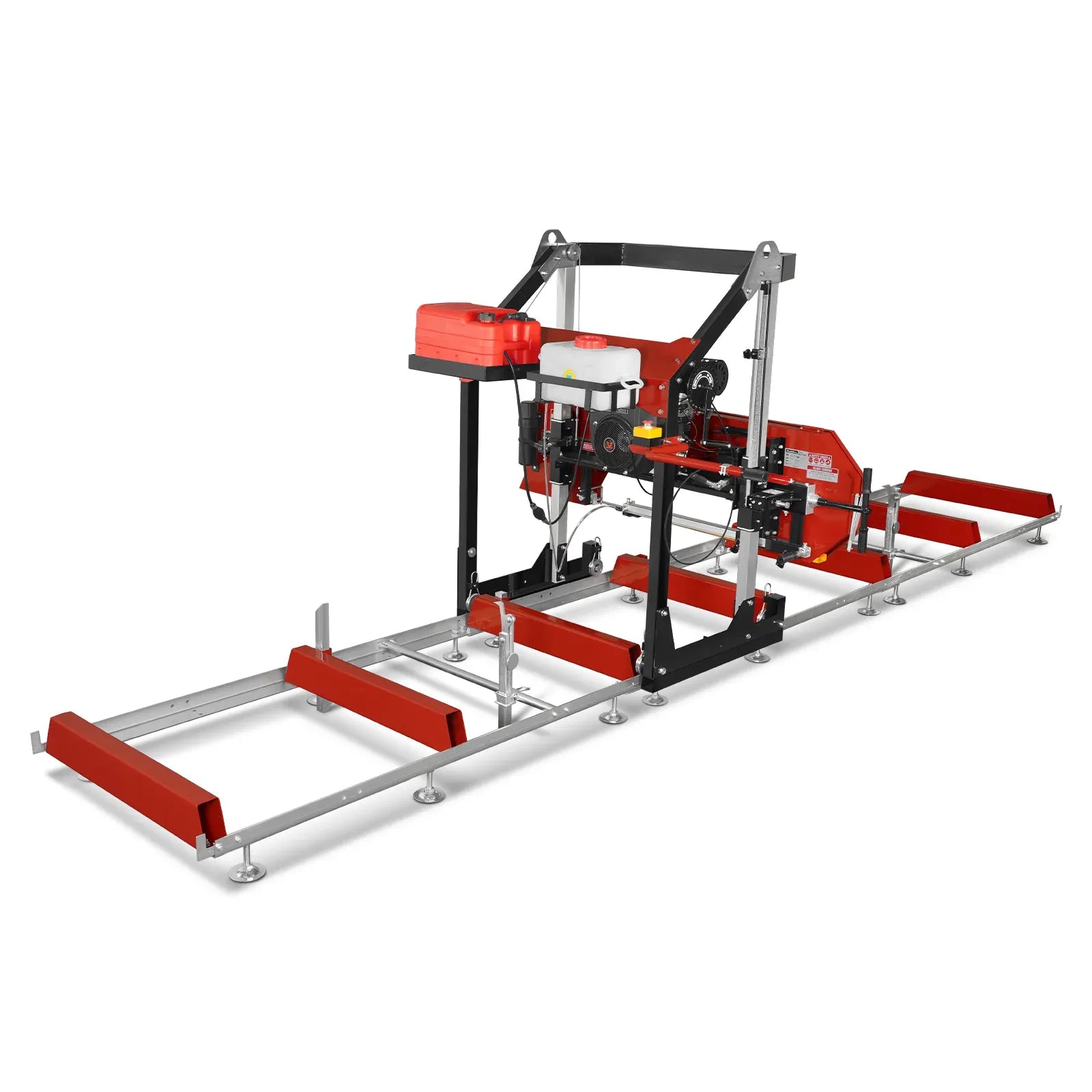 MechMaxx 36" MAX Portable Sawmill with 25HP 750cc ZONSEN V-Twin Engine, 35" Board Width, 20' Track Length with 10 Blades Included, Model SM-36MAX