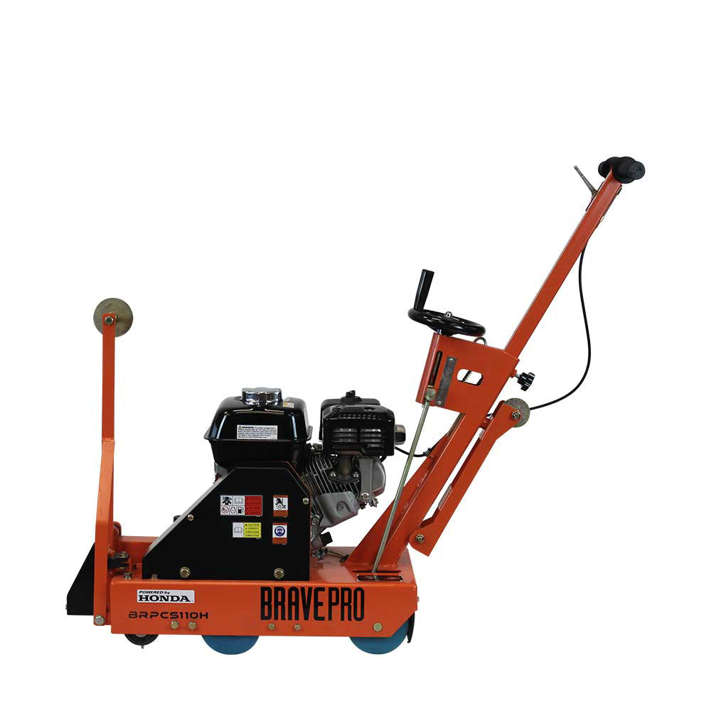 BravePro Green Concrete Saw, 10 In. Blade, 3.25 In. Cutting Depth, Honda GX200, Model BRPCS110H