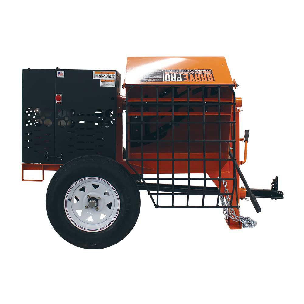 BravePro Mortar Mixer, 8 Cu. Ft. Steel Drum, Honda GX240, Model BRPMM108H