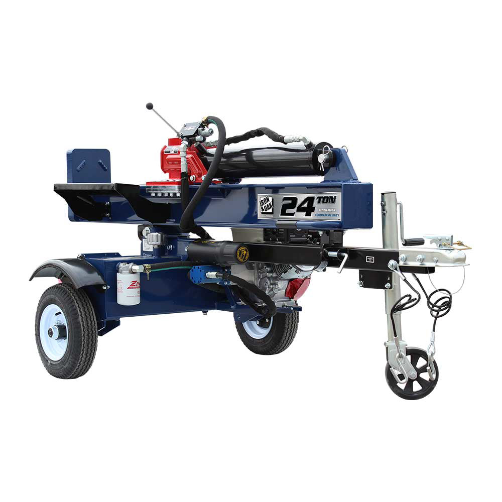 Iron & Oak BHVH2418GX 24-Ton Log Splitter - White Background