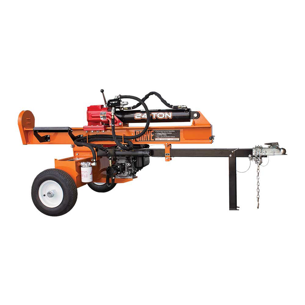 BRAVE Log Splitter, 24-Ton, Horizontal and Vertical, 3,500 PSI, Honda GC160, Model VH1724GC