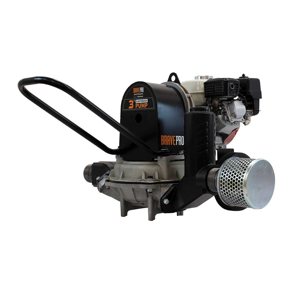 BravePro Diaphragm Pump, 3 In., 89 GPM, Self-Priming, Honda GX120, Model BRP750DP3