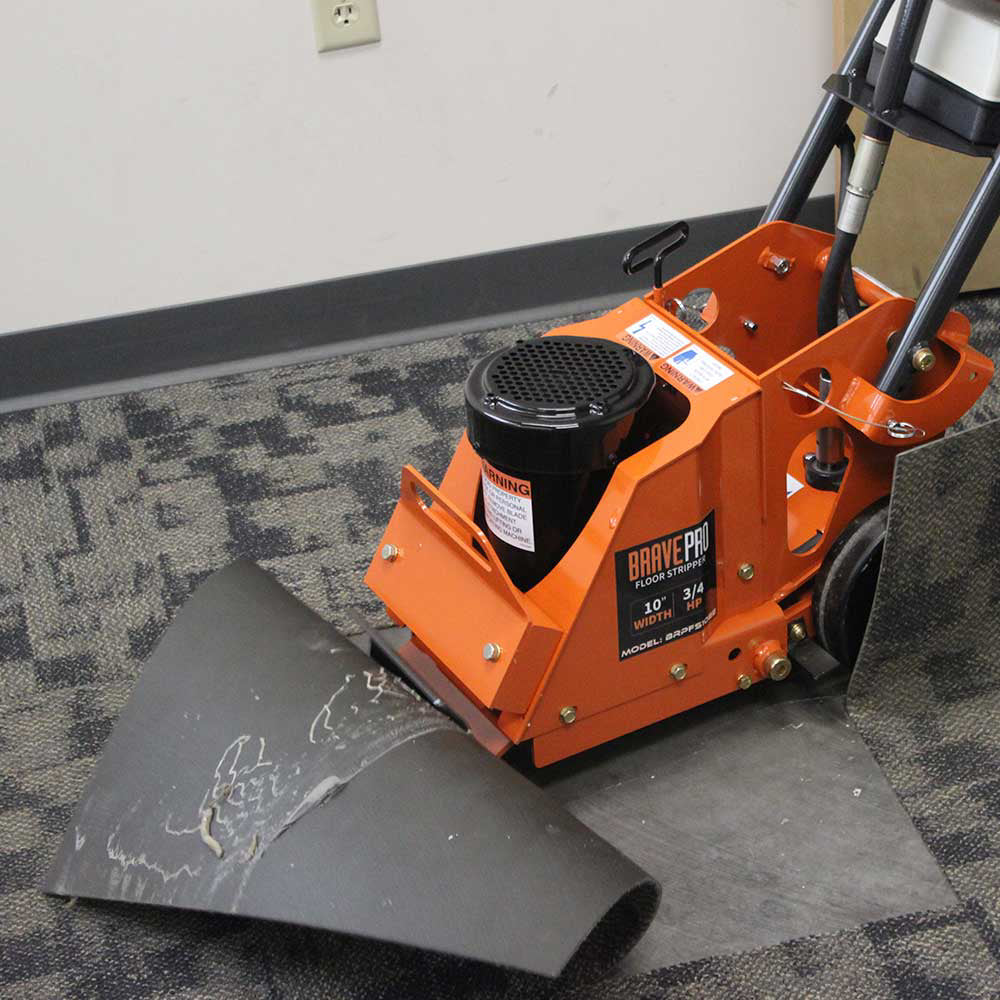 BravePro Floor Stripper, Heavy Duty, 10 In. Max Width, Electric Motor, Model BRPFS108E