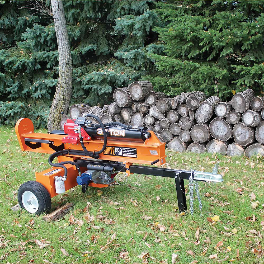 BravePro Log Splitter, 37-Ton, Horizontal and Vertical, 3,500 PSI, Honda GX270, Model VH1737GX